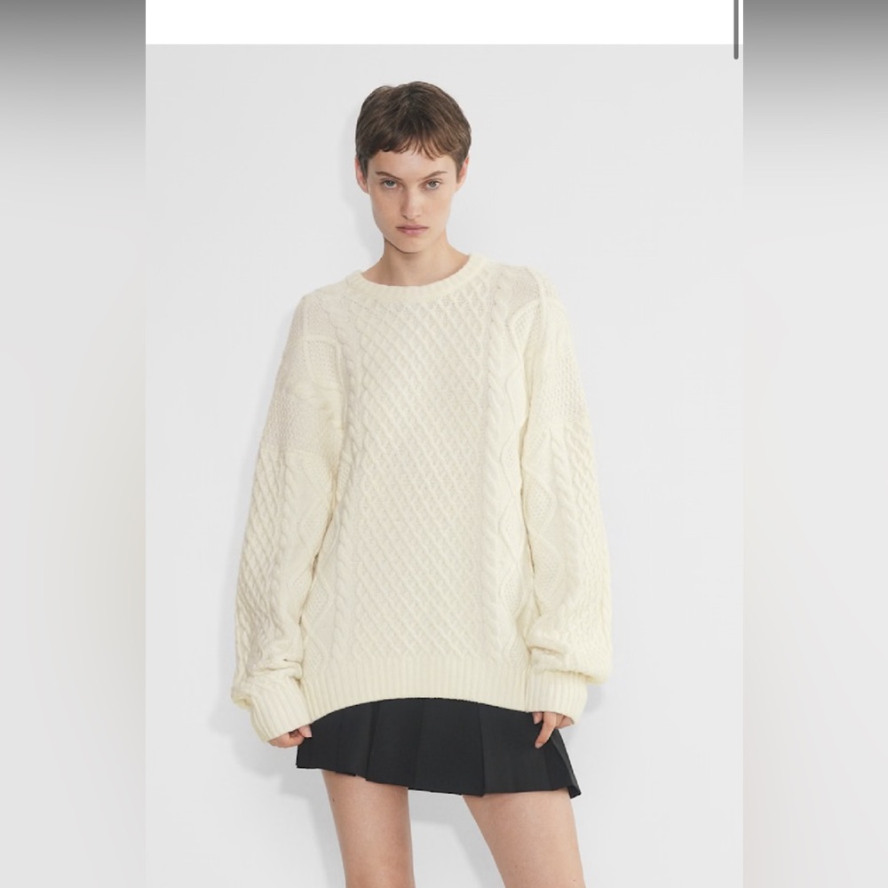 Cozy Cream Cable Knit Sweater